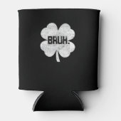 Bruh Meme Shamrock Funny St Patricks Day Tiener Bo Blikjeskoeler (Voorkant)