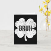 Bruh Meme Shamrock Funny St Patricks Day Tiener Bo Kaart (Gele Bloem)