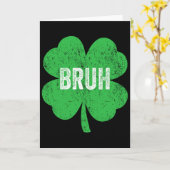 Bruh Meme Shamrock Grappige St. Patrick's Dag Tien Kaart (Gele Bloem)