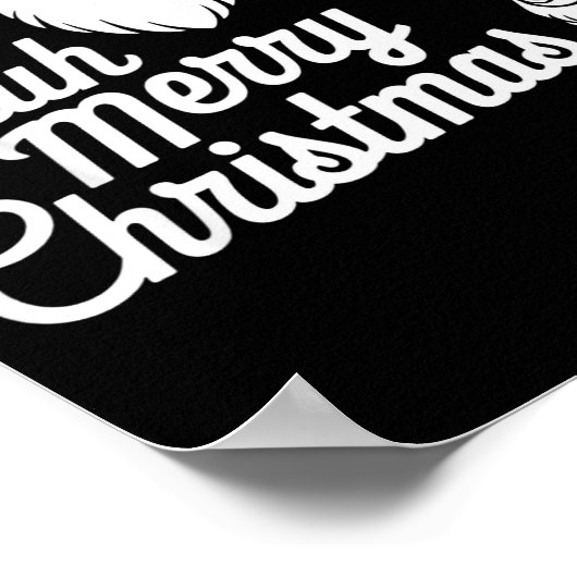 Bruh Merry Christmas Funny Santa Pajama Teens Boys Poster (Hoek)