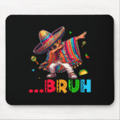 Bruh Mexican Boy Dabbing Poncho Cinco de Mayo Kind Muismat (Voorkant)