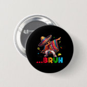 Bruh Mexican Boy Dabbing Poncho Cinco de Mayo Kind Ronde Button 5,7 Cm (Voorkant /achterkant)