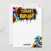 Bruh Neon Graffiti Hip Hop Straatkunst Kinderen Bedankkaart (Voorkant)
