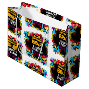 Bruh Neon Graffiti Hip Hop Straatkunst Verjaardag Groot Cadeauzakje
