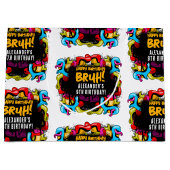 Bruh Neon Graffiti Hip Hop Street Art Birthday Groot Cadeauzakje (Voorkant)