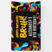 Bruh Neon Graffiti Hip Hop Street Art Birthday Spandoek (Verticaal)