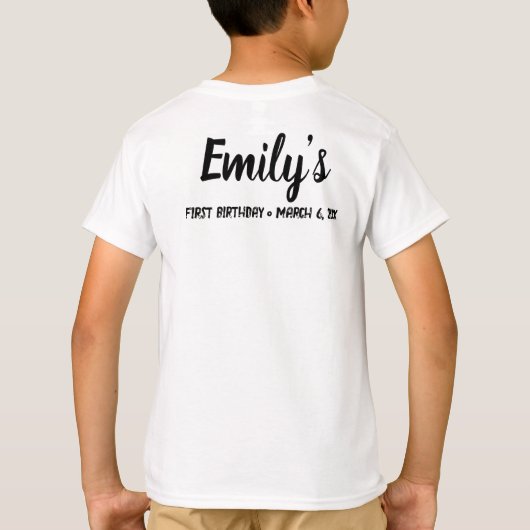 Bruh of the Birthday Girl Custom Matching Family T-shirt (Achterkant)