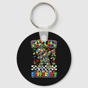 Bruh om anders te zijn puzzel autisme bewustzijn j sleutelhanger