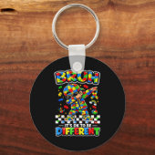 Bruh om anders te zijn puzzel autisme bewustzijn j sleutelhanger (Voorkant)