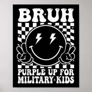 Bruh Paarse voor Kinder maand Military Ch Poster