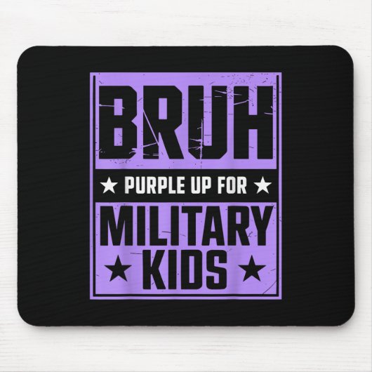 Bruh Paarse voor Kinder militaire kind Mo Muismat (Voorkant)