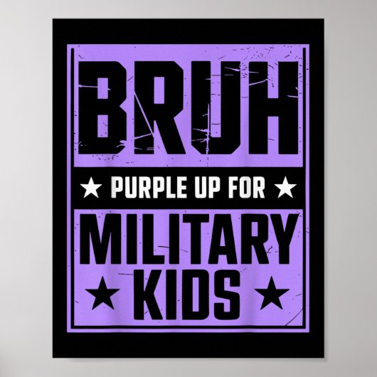 Bruh Paarse voor Kinder militaire kind Mo Poster (Voorkant)