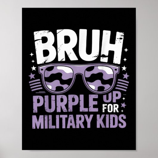 Bruh Paarse voor Kinder militaire kind Mo Poster (Voorkant)