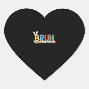 Bruh Paashaas Schattigee meme voor kinderen _10 Hart Sticker