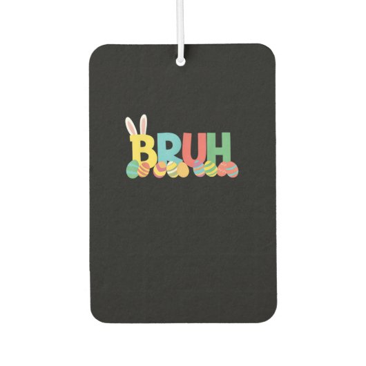 Bruh Paashaas Schattigee meme voor kinderen _11 Luchtverfrisser (Voorkant)