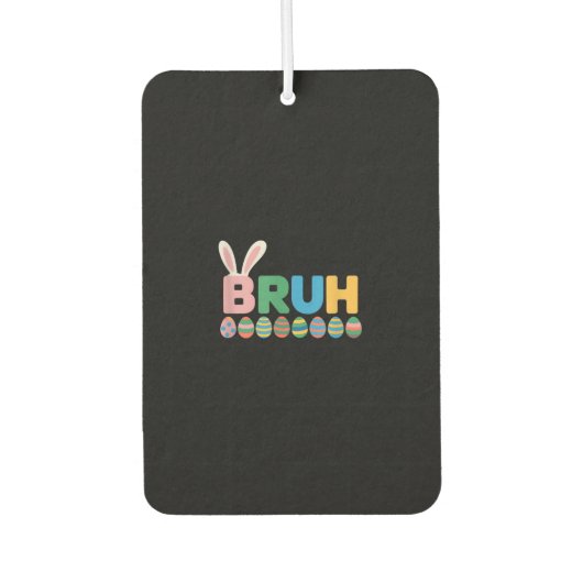 Bruh Paashaas Schattigee meme voor kinderen _12 Luchtverfrisser (Voorkant)