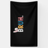 Bruh Paashaas Schattigee meme voor kinderen _2 Spandoek (Verticaal)