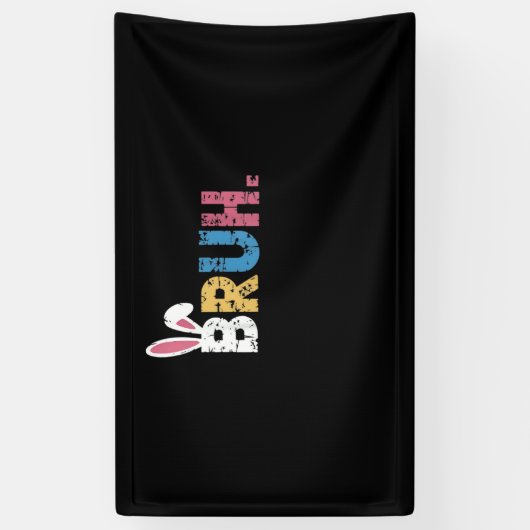 Bruh Paashaas Schattigee meme voor kinderen _3 Spandoek (Verticaal)