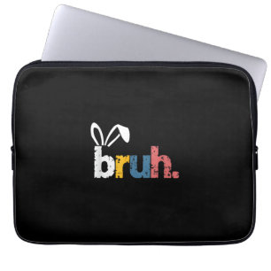 Bruh Paashaas Schattigee meme voor kinderen _5 Laptop Sleeve