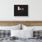 Bruh Paashaas Schattigee meme voor kinderen _6 Canvas Afdruk (Insitu (Slaapkamer))