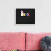 Bruh Paashaas Schattigee meme voor kinderen _6 Canvas Afdruk (Insitu (Woonkamer))