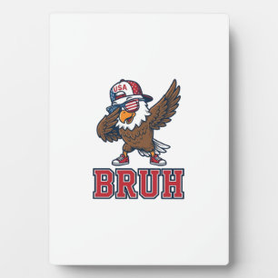 Bruh Patriotische Adelaar Vintage Gravure T-Shirt Fotoplaat