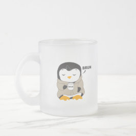 Bruh Penguin - Tipsy Matglas Koffiemok