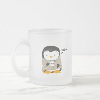 Bruh Penguin - Tipsy Matglas Koffiemok