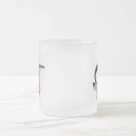 Bruh Penguin - Tipsy Matglas Koffiemok (Center)