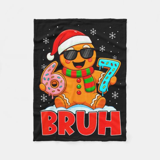 Bruh Peperkoek Zes Zeven 67 Ijs Drip Chris Fleece Deken (Voorkant)