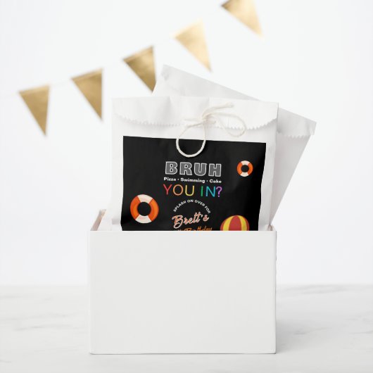 Bruh Pool Party Birthday  Bedankzakje (Feest)