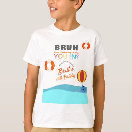 Bruh Pool Party Birthday kids T-shirt