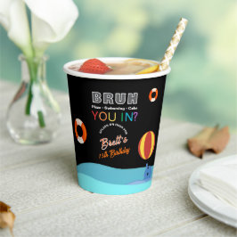 Bruh Pool Party Birthday  Papieren Bekers