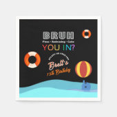 Bruh Pool Party Birthday  Servet (Voorkant)