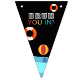 Bruh Pool Party Birthday  Vlaggetjes (Eerste vlag)