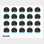 Bruh Pool Party Verjaardag  Ronde Sticker (Vel)