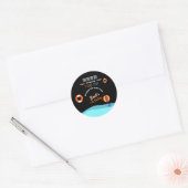 Bruh Pool Party Verjaardag  Ronde Sticker (Envelop)