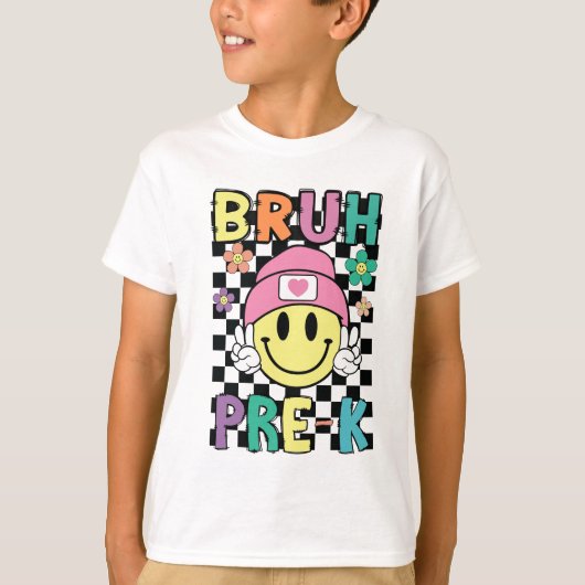 Bruh Pre-k 1ste schooldag-Shirt T-shirt (Voorkant)