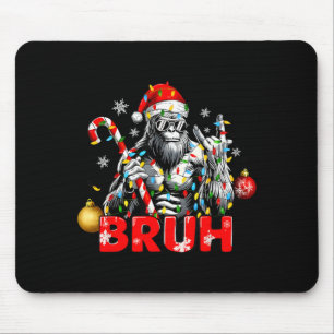 Bruh Prettig kerstfeest Vintage Bigfoot Rock On Ke Muismat