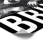 Bruh Raccoon Trash Racoon Camo Hat Youth Teens Kid Poster (Hoek)