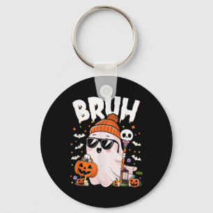 Bruh Schattige Ghost Trick or treat Halloween Kost Sleutelhanger