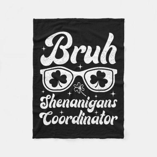 Bruh Shenanigans coördinator St Patrick's Day Boys Fleece Deken (Voorkant)