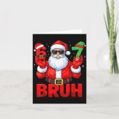 Bruh Six Seven 67 Meme 6 7 Elf Santa Christmas Paj Kaart (Voorkant)