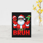 Bruh Six Seven 67 Meme 6 7 Elf Santa Christmas Paj Kaart (Gele Bloem)