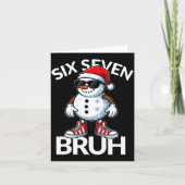 Bruh Six Seven 6 7 Meme Christmas Funny Xmas Mens  Kaart (Voorkant)
