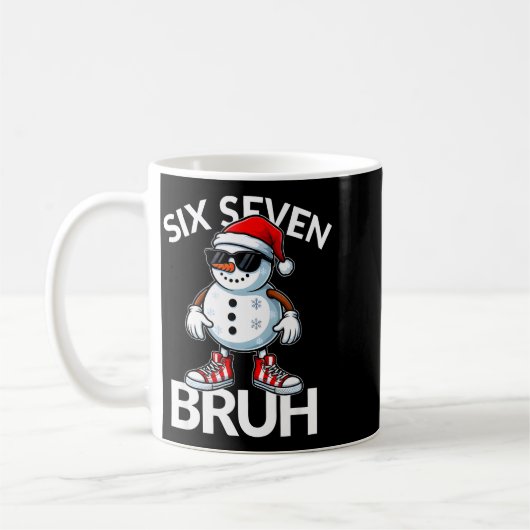 Bruh Six Seven 6 7 Meme Christmas Funny Xmas Mens Koffiemok (Links)