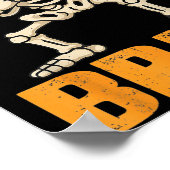 Bruh Skeleton Halloween Dabbing Boys Pumpkin Jack Poster (Hoek)