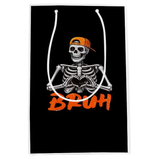 Bruh Skeleton Hand Hart Halloween Kostuums Mannen  Medium Cadeauzakje (Voorkant)