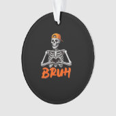 Bruh Skeleton Hand Hart Halloween Kostuums Mannen  Ornament (voorkant)