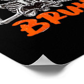 Bruh Skeleton Hand Hart Halloween Kostuums Mannen Poster (Hoek)